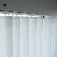 Tissu de rideau transparent de luxe style chenille, drapé doux à pois 3D, filtrant la lumière, moderne et romantique, en stock/mètre pour la maison, le yoga, le café