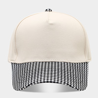 Gorras de Béisbol y Golf al por Mayor, de Dos Tonos, 100% Algodón, 5 Paneles, Estructuradas, Ajustables, con Logotipo Bordado en 3D, para Hombre y Mujer