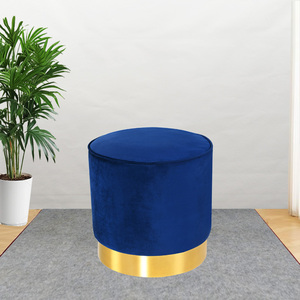 <span class=keywords><strong>Pouf</strong></span> rond en tissu pour salon et chambre à coucher, <span class=keywords><strong>mini</strong></span> tabouret de repos portable pour la maison - Product Image 2