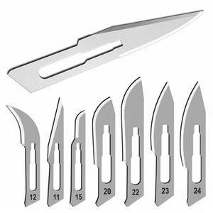 Medical Safety Cheap Price High Quality Sterile Disposable Surgical Cutting <b>Scalpel</b> <b>Blade</b> with Plastic Handle - Product Image 1