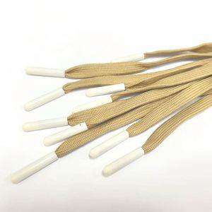 7mm <b>Braided</b> Flat Shoelace 100% Polyester Double Hollow Drawcord Cords <b>Accessories</b> Wholesale - Product Image 1