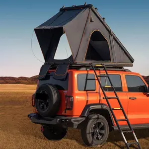 Dachzelt 2024 lightweight triangle roof top clamshell rooftop tent 2 person aluminum car camping hard shell roof top tent