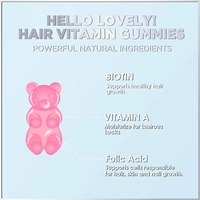 Complément Alimentaire Marque Blanche Gummies Biotine Multivitamines pour Cheveux, Gummies Biotine pour Femmes
