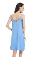Robe longue sans manches à col carré avec logo personnalisé, en coton, coupe ample, ourlet à volants, pour le travail