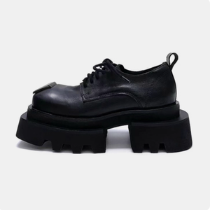 <span class=keywords><strong>Scarpe</strong></span> da corsa per moto da <span class=keywords><strong>uomo</strong></span> e ragazza con maggiore altezza, Sole spessa, antiscivolo e vera pelle nera resistente all'usura - Product Image 2