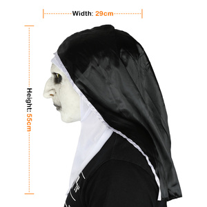 Venta caliente <span class=keywords><strong>Terror</strong></span> Full Face the Nun Mask for the Conjuring Valak Role Play Costume Halloween Ghost Scary Props - Product Image 6