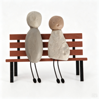 Figurine en résine, plaque ovale décorative en MDF, mini figurines assemblables, 25x18cm, impression personnalisable