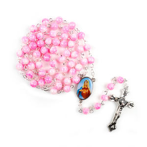 <span class=keywords><strong>Chapelet</strong></span> en perles de verre noir, collier de <span class=keywords><strong>chapelet</strong></span> à motif de vierge marie, juoda, catholique - Product Image 5