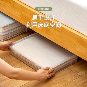 Caja de Almacenamiento Rectangular Transparente Apilable para Debajo de la Cama, Material PP, para Ropa y Juguetes, Organización del Hogar - Product Image 4