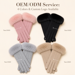 Guantes de Invierno de Lana de Cachemira con Pantalla Táctil, Personalizados al por Mayor, Accesorios de Moda Unisex - Product Image 1
