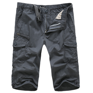 Classic Summer Daily Casual Fashion Solid Relaxed Fit <b>Cargo</b> Shorts Quick DryColor Outdoor Breathable shorts for men's - Product Image 1