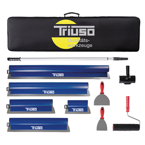 Triuso 10-Piece Spatula Set with Carry Bag Flexible Stainless Steel <b>Blades</b> Wall Ceiling Façade Finishing Tool Kit - Product Image 1