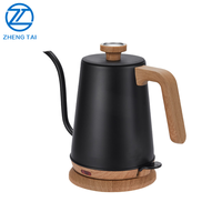 Bouilloire électrique en acier inoxydable avec contrôle de la température, 1,0 L, design moderne, cafetière de bureau, logo personnalisable, usage domestique