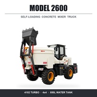 Camion malaxeur à béton 1,5 mètre cube 4x4 avec boîte de vitesses pour travaux ruraux