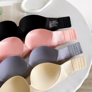 Finetoo strapless liền mạch Áo ngực thoáng khí cho phụ nữ rắn có thể tháo rời Clasp 4 Hàng <span class=keywords><strong>3</strong></span> móc đồ lót phụ nữ đồ lót không dây mới - Product Image 3