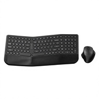 Ensemble clavier et souris sans fil ergonomique, antidérapant, étanche, avec support de paume, pour bureau/ordinateur portable – En stock
