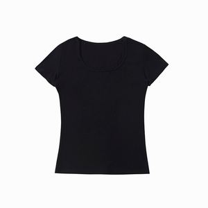 Camisetas de Mujer al por Mayor, 260 g/m², Cuello Redondo, Logotipo Personalizado, Diseño Veraniego, Corte Ajustado - Product Image 4