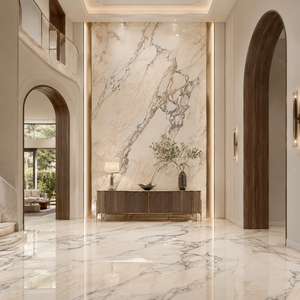 Losa de piedra sinterizada con aspecto de mármol rosa ahumado, baldosa de porcelana con aspecto de mármol pulido de 1600 x 3200 x 12 mm para pared - Product Image 2
