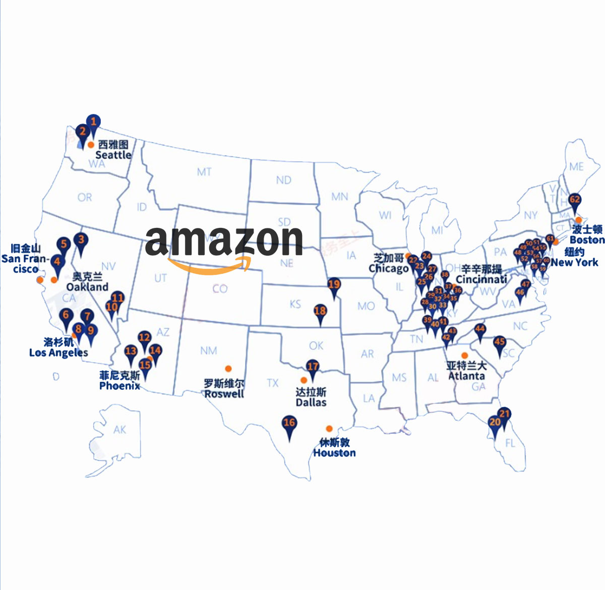 США, агент доставки для Amazon FBA, популярный склад, экспедитор, сервис LCL + Express