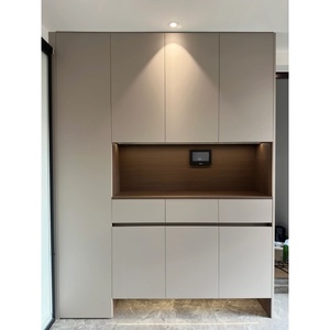 <span class=keywords><strong>Zapatero</strong></span> Moderno de Madera con Iluminación LED, Base Flotante, Gran Capacidad de Almacenamiento, Diseño <span class=keywords><strong>Modular</strong></span> para Muebles de Sala - Product Image 3