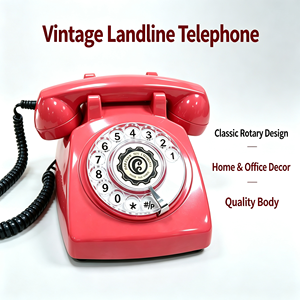 Téléphone <span class=keywords><strong>fixe</strong></span> filaire vintage à cadran rotatif, style rétro, pour la maison, l'hôtel, la décoration, OEM ODM - Product Image 5