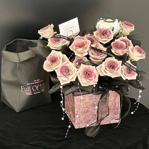 D80 Vente en gros Bouquet de fleurs éternelles en savon, 21 roses, en seau, boîte cadeau, longue durée de <span class=keywords><strong>vie</strong></span> - Product Image 2