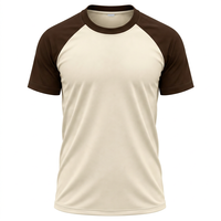 Kaos Raglan Lengan Pendek Pria O-Neck Kasual 100% Katun Logo JS Cetak Depan Bahan Jersey Cepat Kering Ukuran Besar