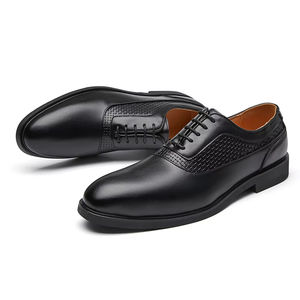S0068X Nuevos Zapatos Oxford de Hombre de Cuero Genuino de Vaca, Estilo Caballero Formal con Borde Abierto y Perlas, Moda Otoño Ligero - Product Image 2