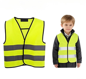 Chaleco reflectante de seguridad transpirable de secado rápido para niños, logotipo personalizable, ropa protectora impermeable para actividades al aire libre - Product Image 2