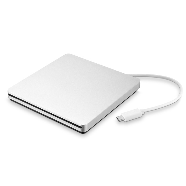Portable External DVD RW Optical Drive Burner with Type C Interface Slot Super Slim USB3.0 for Laptop & Desktop Computer