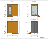 Sauna extérieur Thermowood pour 4 personnes, cabine familiale avec façade entièrement vitrée, sauna en bois massif pour la maison et le jardin