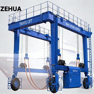 Lève-bateau mobile de 100 tonnes avec boîte de vitesses et composants de moteur contrôlés par PLC, sur pneus en caoutchouc - Product Image 1