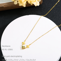 Collier pendentif fleur en zircon coloré en acier inoxydable 304/316 plaqué or 18 carats, bijoux féminins uniques et sophistiqués