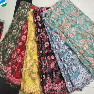 Hàng Bán Vải Thêu Váy Cưới Lưới 3d 100% Polyester Thiết Kế Mới - Product Image 2