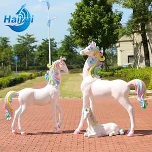 Dış Mekan Büyük Fiberglas At Heykeli Çizgi Film Karakteri Büyük Heykel Modern Sanat - Product Image 2