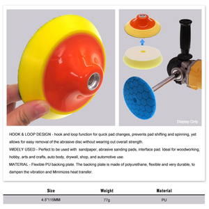 4.5 inç turuncu cırt cırt destek pedi aşındırıcı disk parlatma pedleri parlatma için M14-<span class=keywords><strong>2</strong></span> konu Rodless Sander yedekleme plaka - Product Image 3