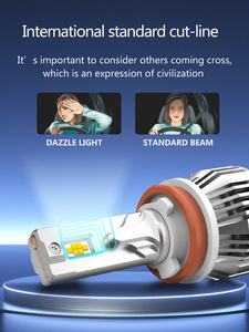 Foco de iluminación H1 H3 H7 H8 H9 H4 9005 9006, faro LED para coche con tubo de cobre y ventiladores de alta calidad para Toyota Mark <span class=keywords><strong>X</strong></span> - Product Image 4