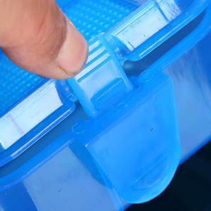 Boîte à vers rouges colorée, accessoires de pêche, matériau Abs, conteneur de rangement pour outils de pêche avec couvercle - Product Image 3