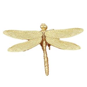 Elegante Figura de Libélula de Latón con Galvanoplastia, Impresión Tipográfica, Estatua Metálica 3D, Decoración Feng Shui para Escritorio, Artículo Coleccionable - Product Image 5