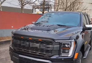DL 2021+ F-150Raptor 发动机罩装饰件 4x4 哑光黑色塑料汽车发动机罩改装风格保护装饰件全新售后配件 - Product Image 4