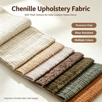 Tissu d'ameublement en chenille tissée lourde, résistant à l'usure, en polyester, pour canapé, coussin, chaise et décoration intérieure