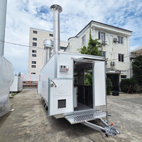 Remorque alimentaire mobile, four à pizza, transformation d'un camion de marchandises en food truck