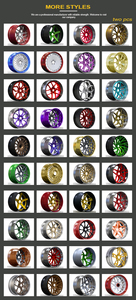 Jantes en alliage forgé de 19 pouces à fond profond, 2 ou 3 pièces, roues de voiture 5*120 5*114.3 5*112 5*108, centre brossé, violet transparent, excellent - Product Image 3