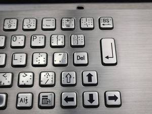 Touchpad paslanmaz çelik Metal tuş takımı ile IP65 sağlam Usb endüstriyel klavye Kiosk braille nokta klavye için - Product Image 4