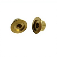 Bouton de potentiomètre de guitare personnalisé en aluminium et laiton de 6 mm usiné CNC, pièce de rechange avec usinage par électroérosion à fil