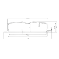 Boîtier en aluminium extrudé à extrémité ouverte 159*35mm avec base à rainures et brides pour montage mural, pour driver LED