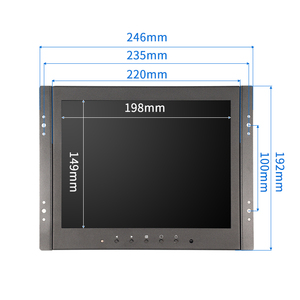 Zhixianda 9.7/10 inç 4:3 1024*768 endüstriyel LCD IPS ekran açık çerçeveli monitör rezistif/kapasitif dokunmatik ekran - Product Image 4