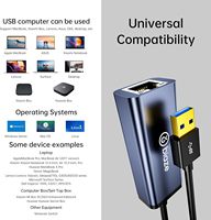 Adaptateur Ethernet Gigabit RJ45 USB 3.0 Externe Biaze Plug & Play Convertisseur LAN pour Ordinateur Portable Vitesse 1000 Mbps Sans Pilote Requis En Stock