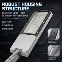 50W-300W Kommerzielle LED-Straßenbeleuchtung Hocheffiziente Außenbeleuchtung IP65 Aluminiumgehäuse für Autobahn- und Kommunalprojekte