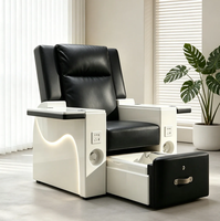 Fauteuil de pédicure Kaiselong réglable pour hydrothérapie, système de jets sans tuyau, canapé de massage de luxe, repose-pieds pour extension d'ongles, vente en gros